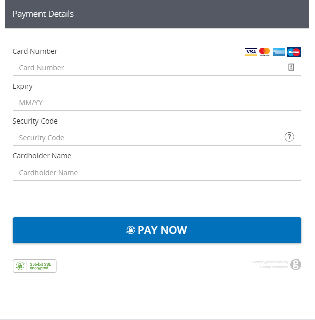 Global Payments Hosted Payment Page Example